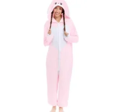 Costume pigiama da coniglio dell'amore per adulto