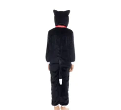 Costume pigiama da gatto nero con campanello per bambino