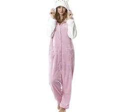 Costume pigiama da gatto rosa per donna