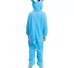 Costume pigiama da ippopotamo blu per donna