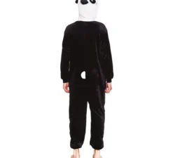 Costume pigiama da orso panda bianco e nero per uomo
