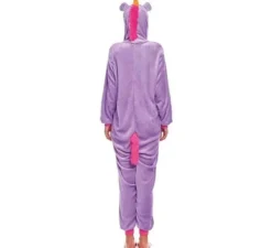 Costume pigiama da unicorno lilla e bianco per donna