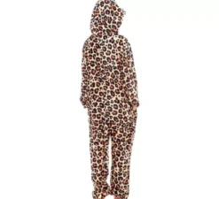 Costume pigiama leopardato marrone per donna