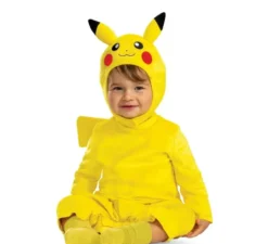 Costume Pokemon Pikachu con coda deluxe per neonati e bambini