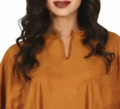 Costume poncho indiano marrone per donna