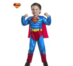 Costume prescolare da Superman muscoloso Black Line per ragazzi