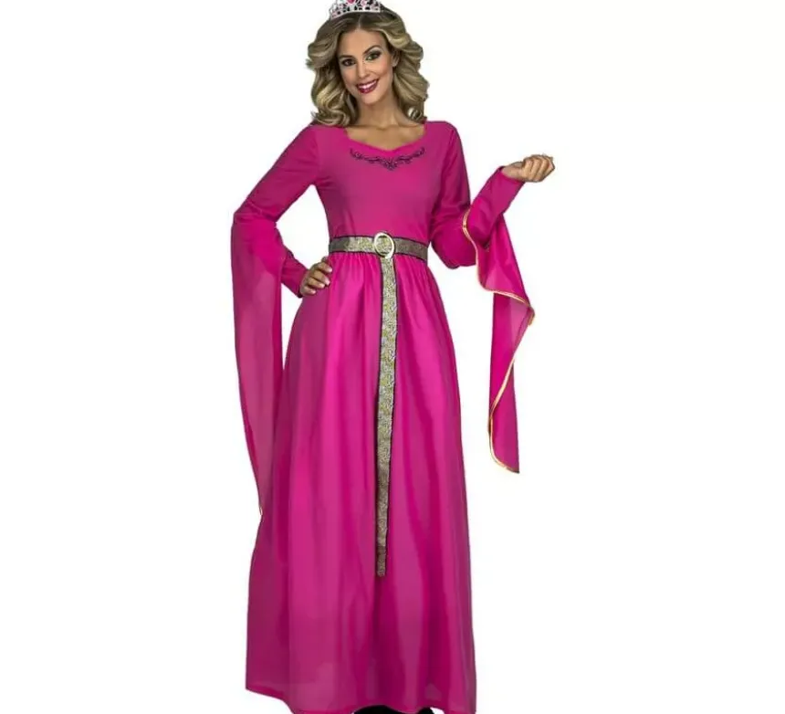 Costume principessa medievale rosa per una donna