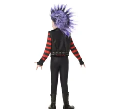 Costume punk a righe per bambini