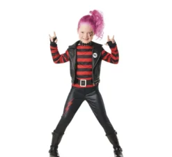 Costume punk a righe per bambini