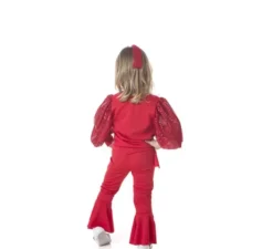 Costume Raffaella Carrà rosso per bambina