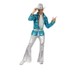 Costume ragazzo disco blu per uomo