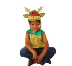 Costume renne rodolfo per i bambini dai 2 ai 3 anni per natale