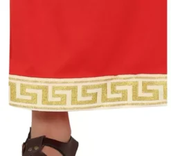 Costume romano rosso e oro per bambino