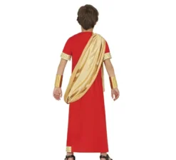 Costume romano rosso e oro per bambino