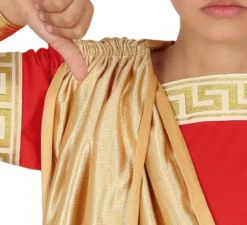 Costume romano rosso e oro per bambino