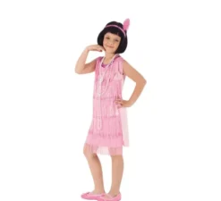 Costume rosa da charleston per bambina