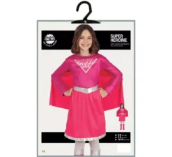 Costume rosa da supereroina per bambina