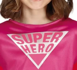 Costume rosa da supereroina per bambina