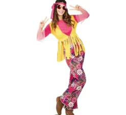 Costume rosa hippie per donna