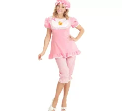Costume rosa per bebè con cappello da donna