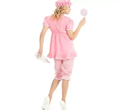 Costume rosa per bebè con cappello da donna