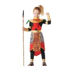 costume rosso africano Masai per bambini