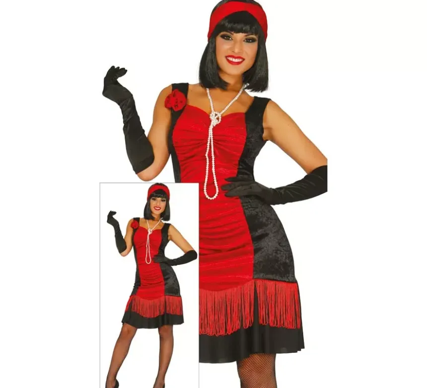 Costume rosso charleston per donna