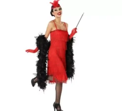 costume rosso Charleston per le donne
