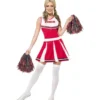 Costume rosso cheerleader per una donna