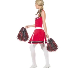 Costume rosso cheerleader per una donna