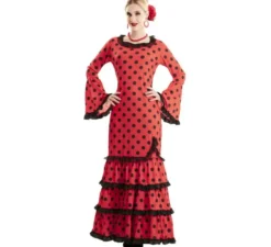 costume rosso di flamenco per le donne