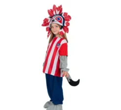 Costume rosso e bianco dell'Indi Atlético de Madrid per bambino