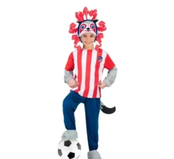 Costume rosso e bianco dell'Indi Atlético de Madrid per bambino