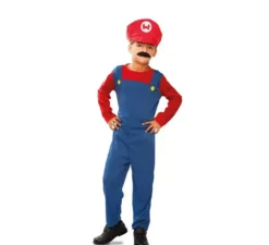 Costume rosso idraulico per un bambino