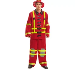 Costume rosso pompiere per un uomo