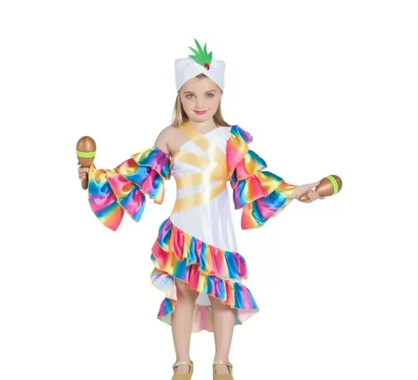 Costume Rumbera Bianca per bambina