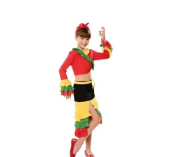 Costume Rumbera rosso per bambina