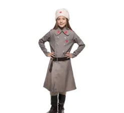 Costume russo grigio per bambina