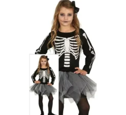 Costume scheletro con tutu per bambina