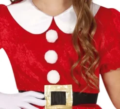 Costume scintillante da Babbo Natale con cintura per bambina