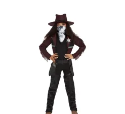 costume scuro Borgogna Cowgirl per le ragazze