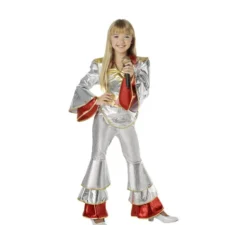 Costume Silver Disco anni '70 per bambina