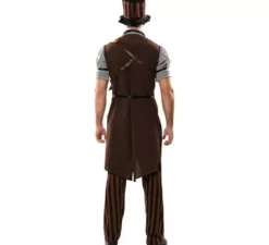 Costume steampunk a righe per uomo