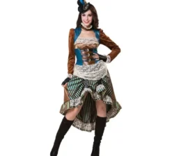 Costume steampunk con cappello per donna