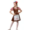 Costume tedesco a righe marroni per bambina
