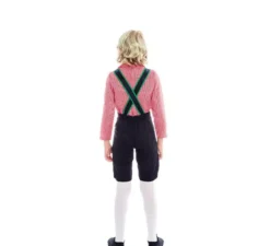 Costume tirolese con pantalone nero per bambino