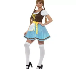 Costume tradizionale blu e marrone tedesco per una donna