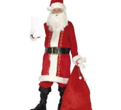 Costume tradizionale da Babbo Natale rosso con cappello per uomo