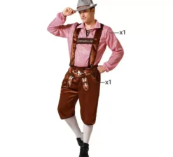 Costume tradizionale tedesco marrone per uomo