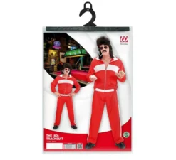 Costume tuta da uomo rosso e bianco anni '80